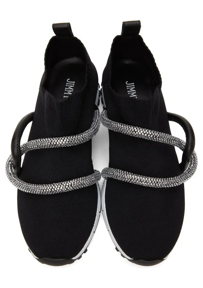 Jimmy Choo Knit Embellished Quito Sneakers (QUITOXUT) (5)