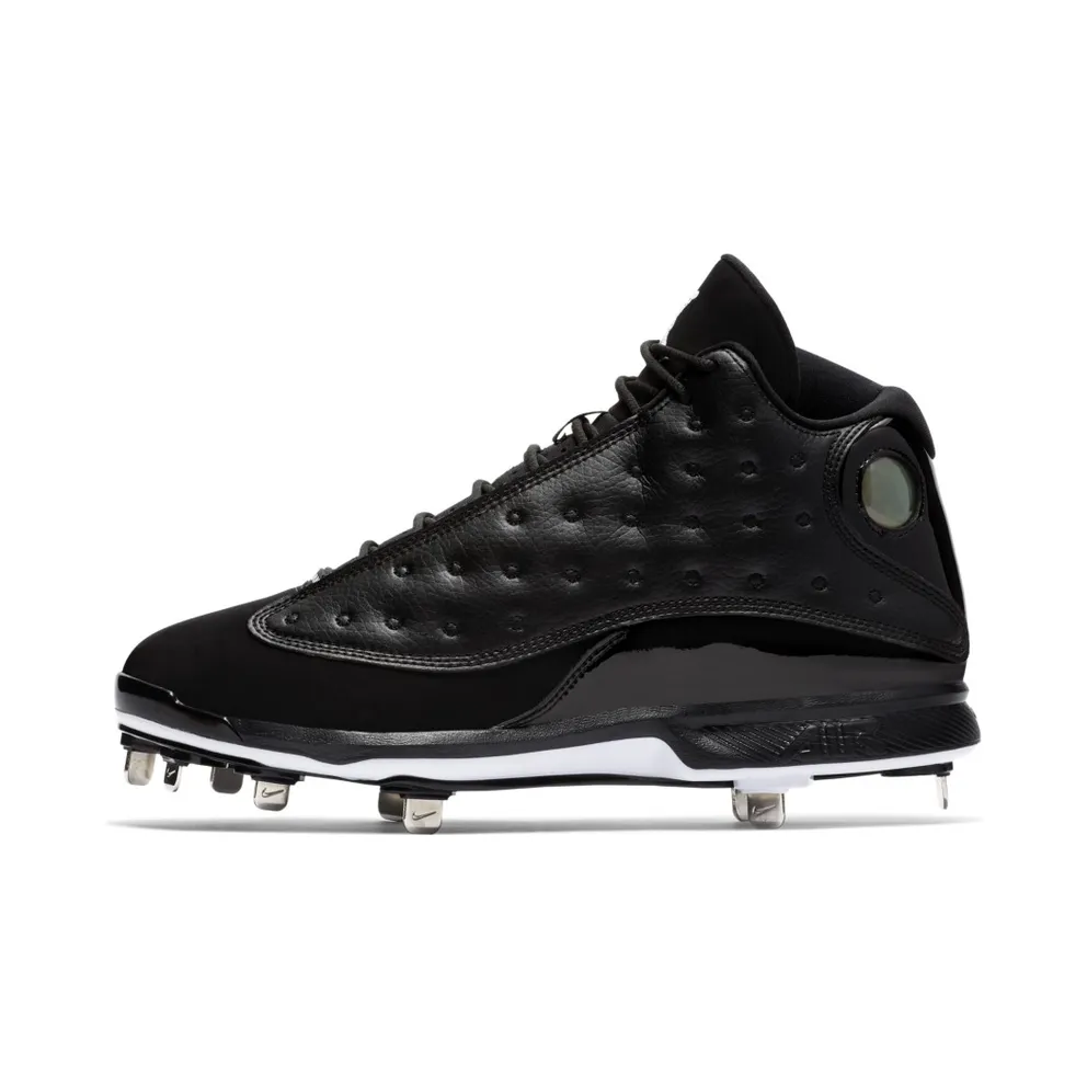 Jordan 13 Retro Metal Cleat Black Black/White-White (AR4476-001)