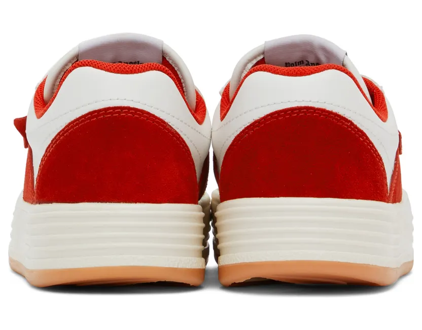 Palm Angels White & Red Snow Low-Top Sneakers (PWIA034S22LEA0010125) (2)