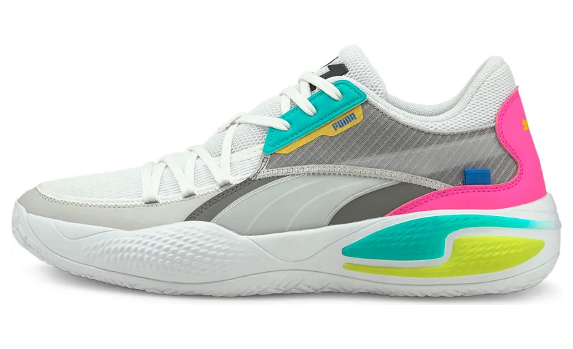 Puma Court Rider 2K basketbalschoenen Wit/Grijs (376313-01)