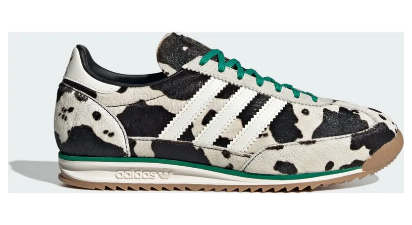Adidas Sl72 OG Core Black / Off White / Court Green “Animal Print” (JR1639)