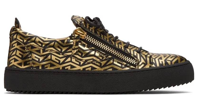Giuseppe Zanotti Black & Gold Frankie Monogram (RU20051)