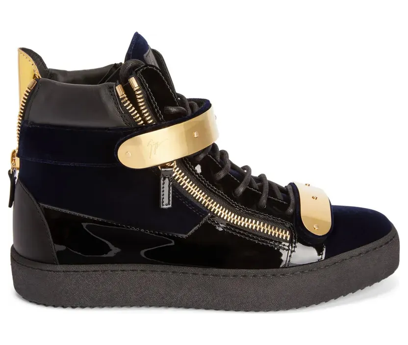Giuseppe Zanotti Coby mid-top with dubbele bandjes – Blue (RM10065001)