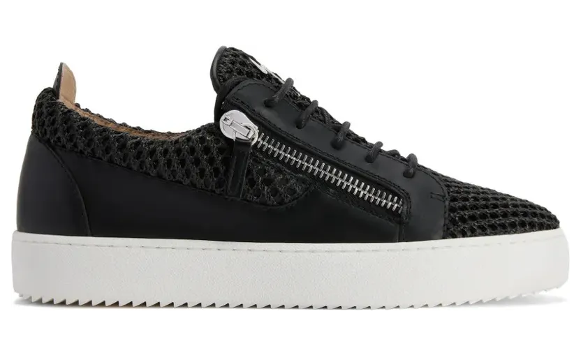 Giuseppe Zanotti Frankie mit gehäkeltem Einsatz – Black (RM60025003)