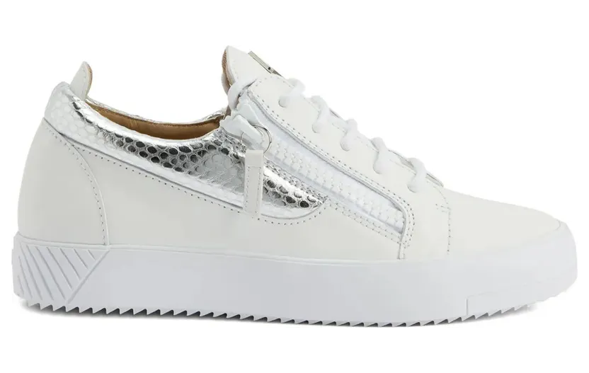 Giuseppe Zanotti Gail mit Reißverschlussdetail – White (RW50019H03)