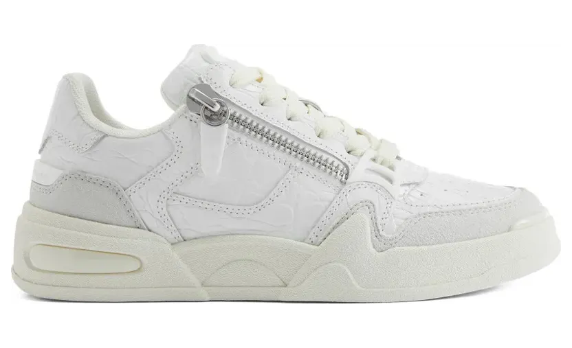 Giuseppe Zanotti Gz-ghost with krokodillenprint and rits aan de zijkant – White (RS60000002)