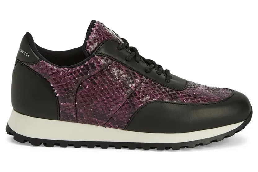 Giuseppe Zanotti Jimi leren with slangenleer-effect – Black (I160018K40)