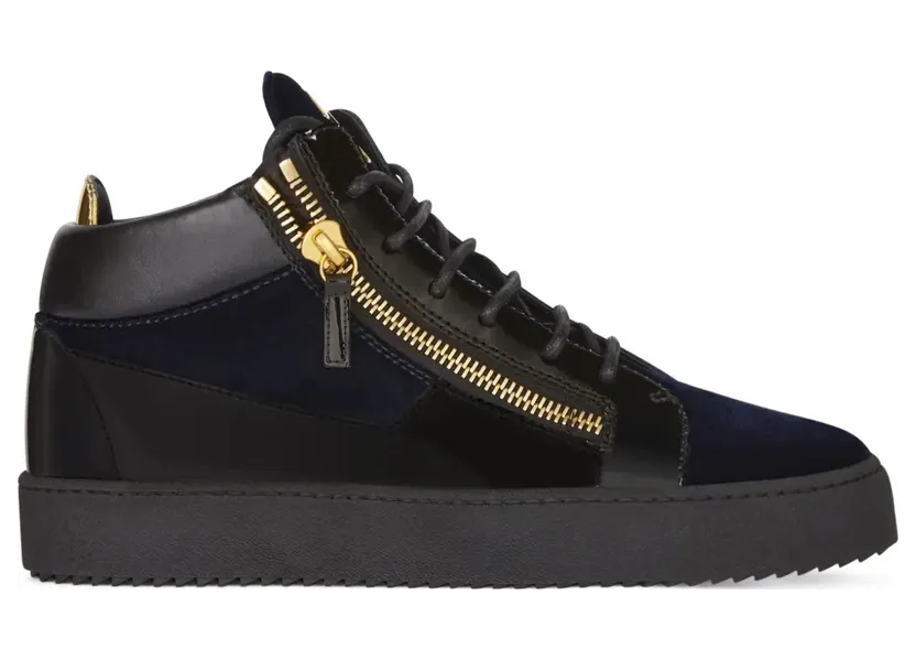 Giuseppe Zanotti Kriss fluwelen mid-top – Blue (RU00061002)