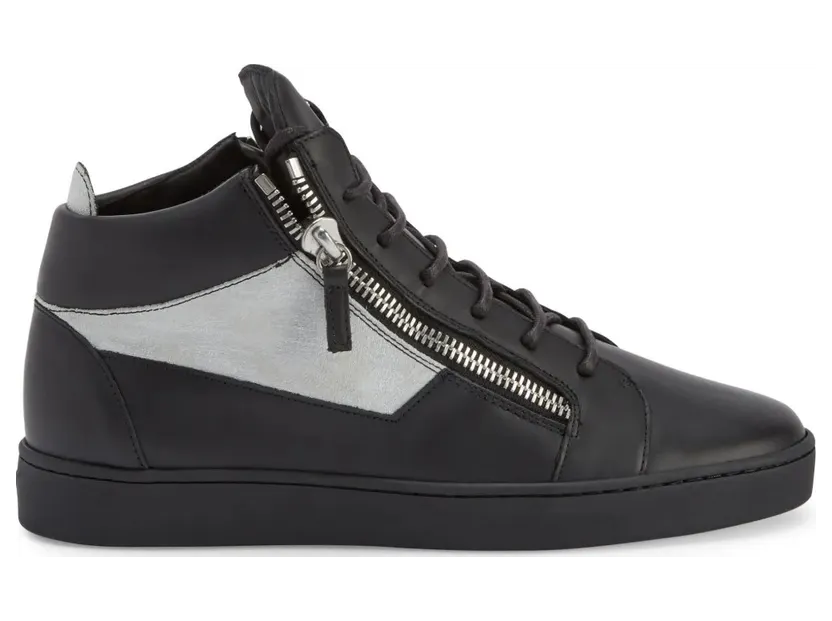 Giuseppe Zanotti Kriss leren mid-top – Black (RU10072K30)