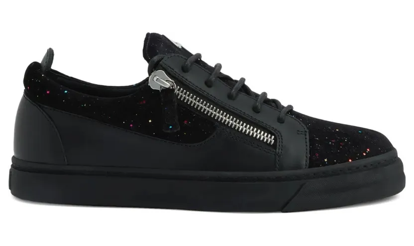 Giuseppe Zanotti Low-top with glitters and ritsdetail – Black (RU50032H01)