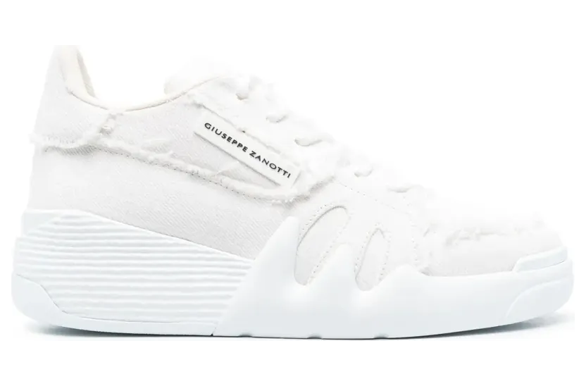 Giuseppe Zanotti Talon with franje afwerking – White (RS30017)