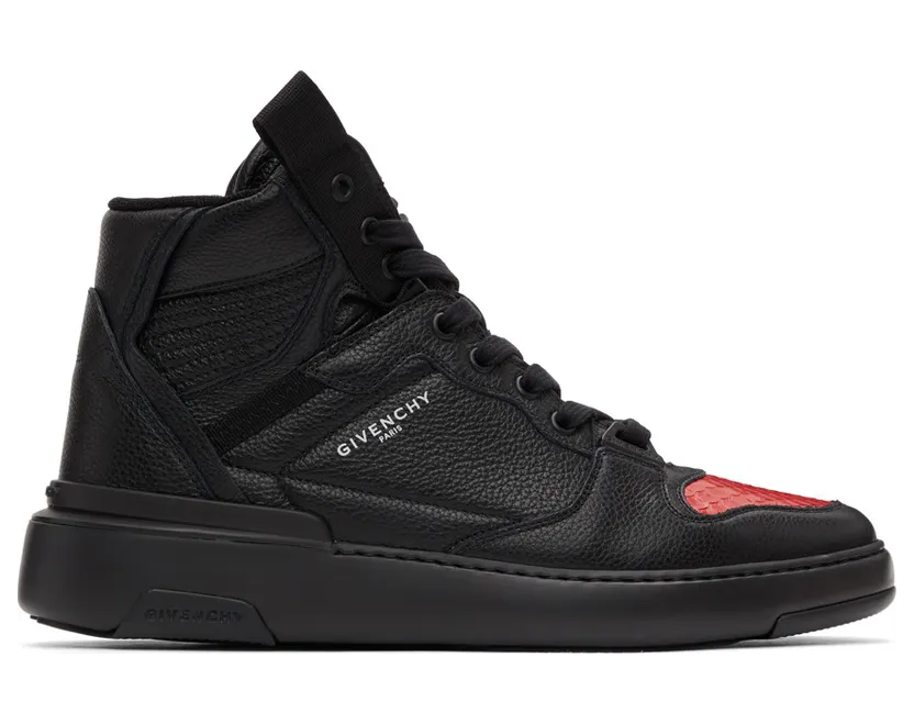 Givenchy Black & Red Wing Hi (BH002JH0SS009)