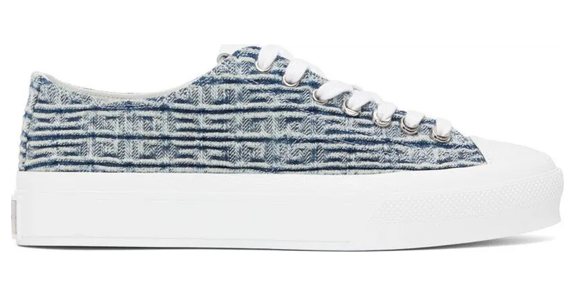 Givenchy Blue 4G City Low-Top Sneakers (BH006DH18M457)