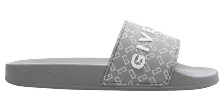 Givenchy Monogram Logo Slides Grey White (BH301TH1UC-030)