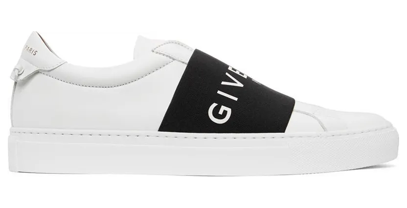 Givenchy White and Red Elastic Urban Street Sneakers (BH0002H0FU)