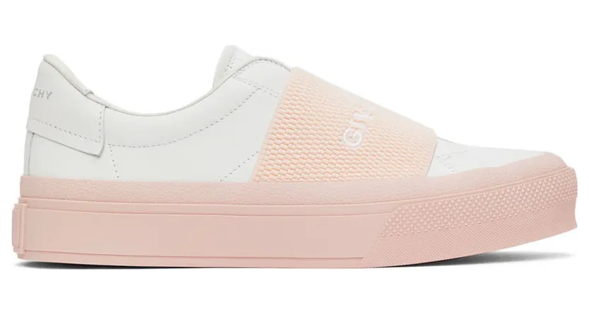 Givenchy White & Pink City Court Slip-On (BE0029E1BE149)