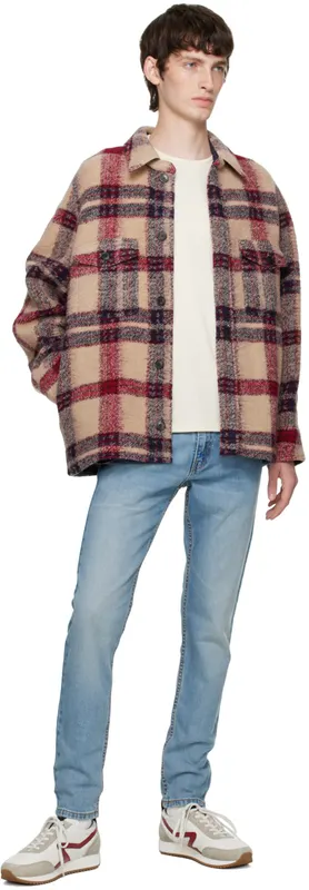 rag & bone Off-White & Burgundy Retro Runner (MGF22FF001PU1)