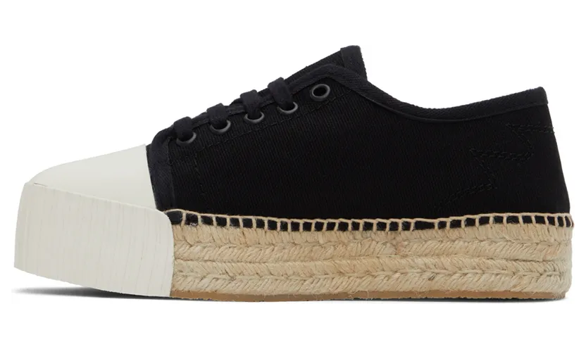 Palm Angels Black Lace-Up Espadrille Sneakers (PWIB003S22FAB0011000) (3)