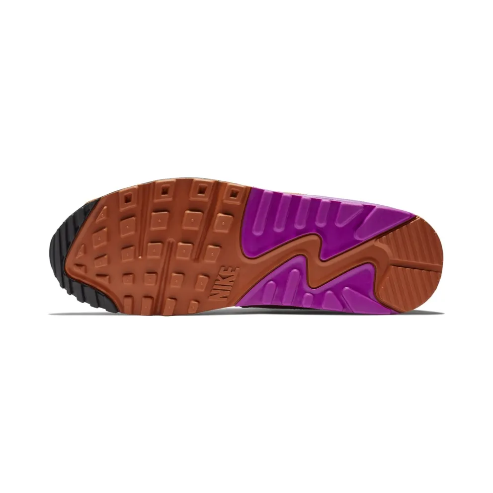 Nike Air Max 90 Cool Grey Dark Russet Cool Grey/Dark Russet-Black-Vivid Purple (AJ1285-013)
