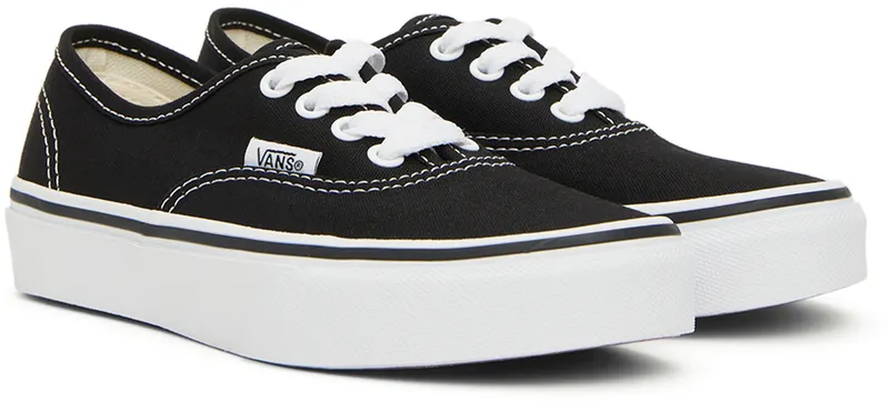 Vans Kids Black Authentic Little Kids (VN000WWX6BT1)
