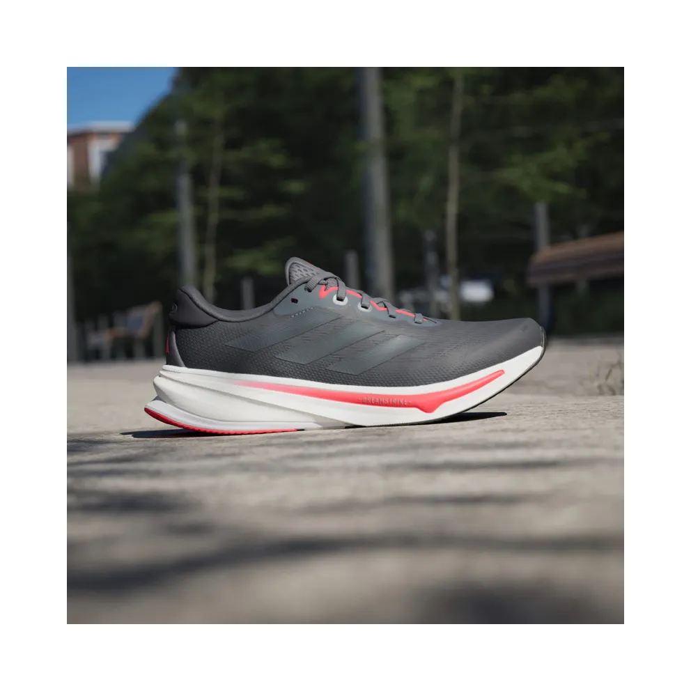 Adidas Supernova Rise 2 Running Shoes Grey Five / Night Metallic / Lucid Red (JQ4737)