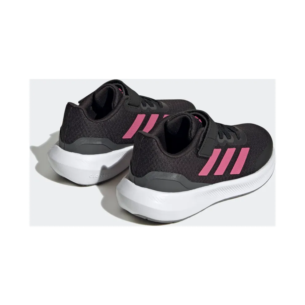 Adidas RunFalcon 3.0 Elastic Lace Top Strap Shoes GS “Core Black / Pulse Magenta / Grey Six” (HP5875)