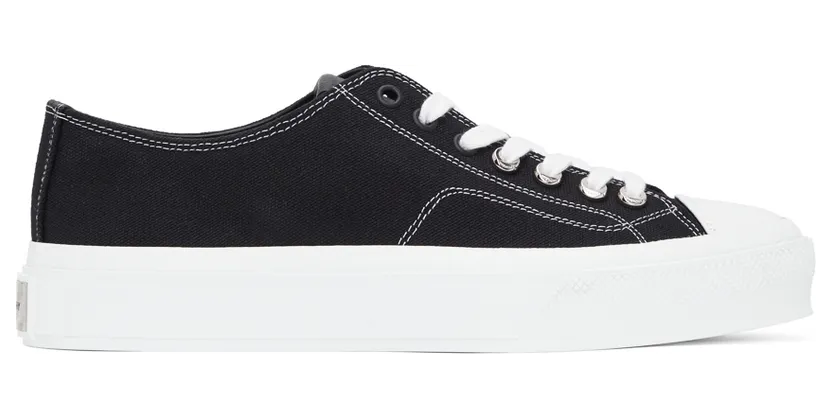 Givenchy Black Canvas City Sneakers (BH0050H0VA)