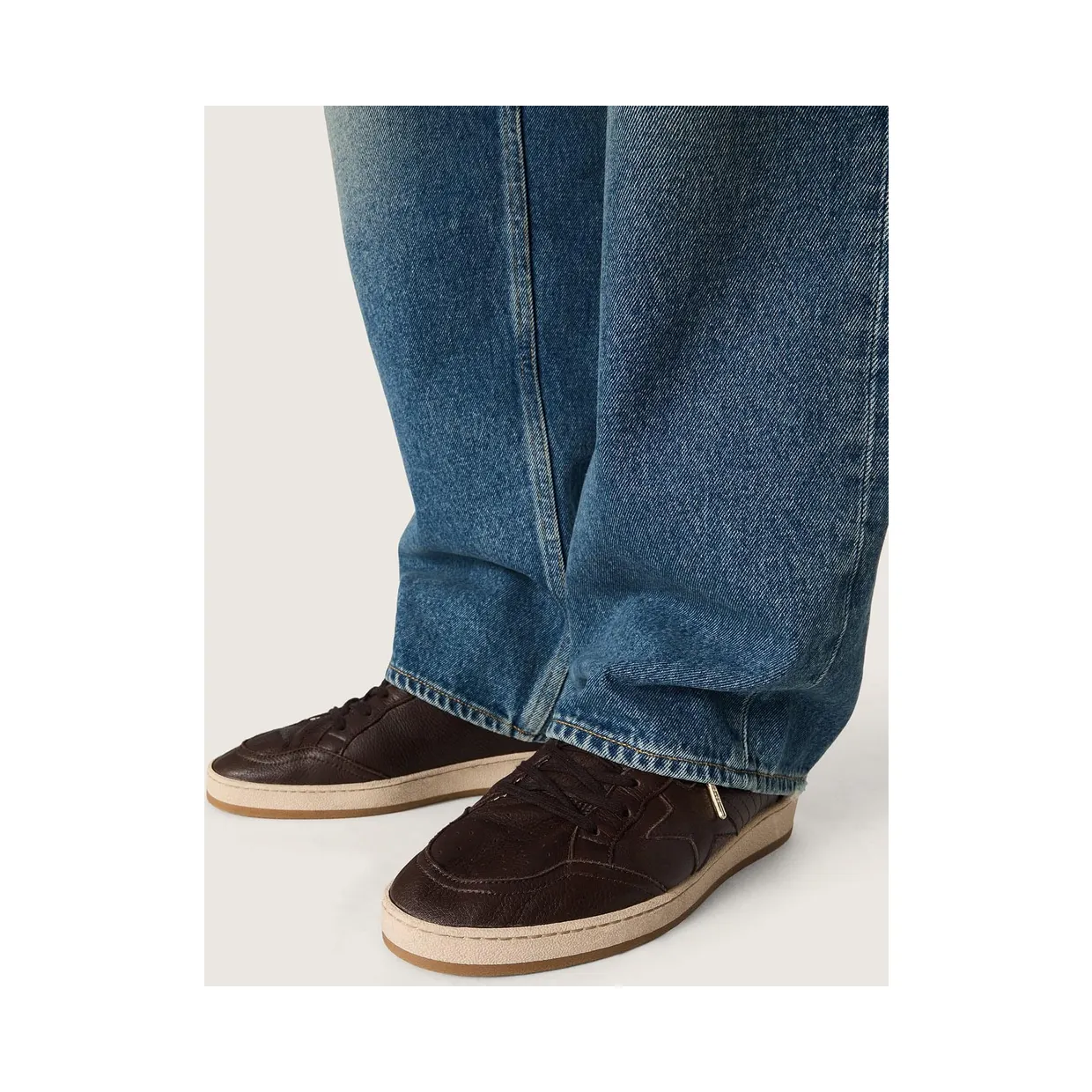 Golden Goose Ball Star In Dark Brown Leather With Tone-On-Tone Leather Star (GMF00117.F008888.55381) (3)