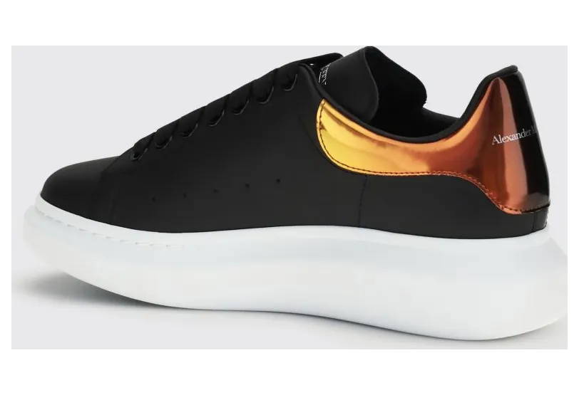 Mcqueen Oversize Leather Sneakers Black (553680WIAKA1980) (2)