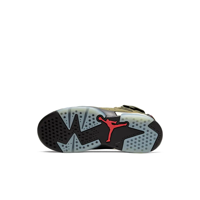 Jordan  6 Retro Travis Scott (PS) Medium Olive/Black-Sail-University Red (CQ3565-200)