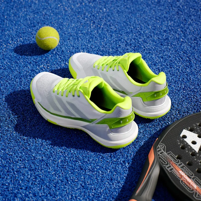 Adidas Crazyquick Lightstrike Padel Shoes Lucid Lemon / Silver Metallic / Wonder Silver (JR9325)