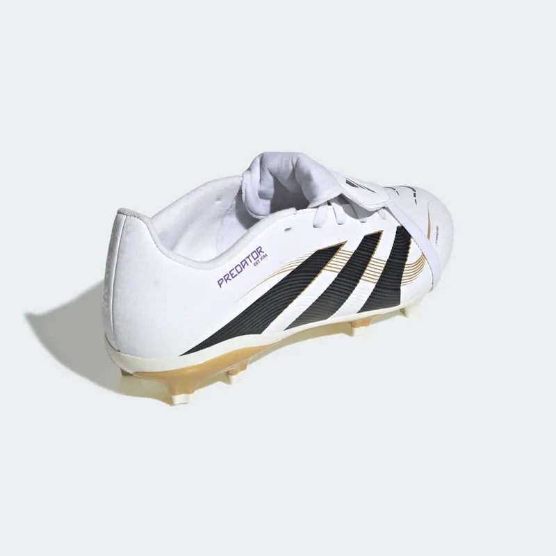 adidas Predator League Fold-Over Tongue FG/MG Cloud White Core Black Gold Metallic (IH9587)