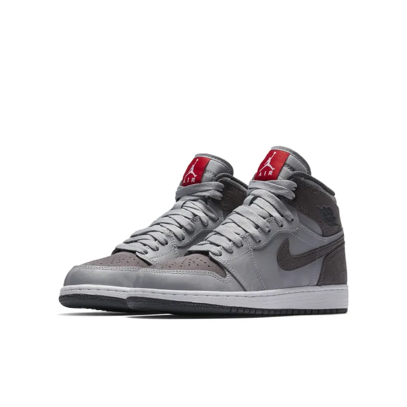Jordan 1 Retro High Camo 3M Wolf Grey (GS) Wolf Grey/Dark Grey-White-University Red (822858-027)