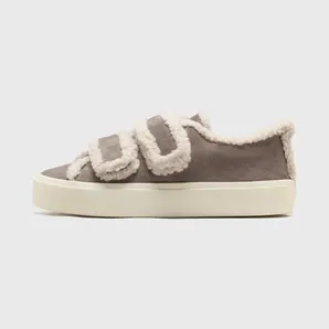 INUIKII SHEARLING LOW VELCRO Grey