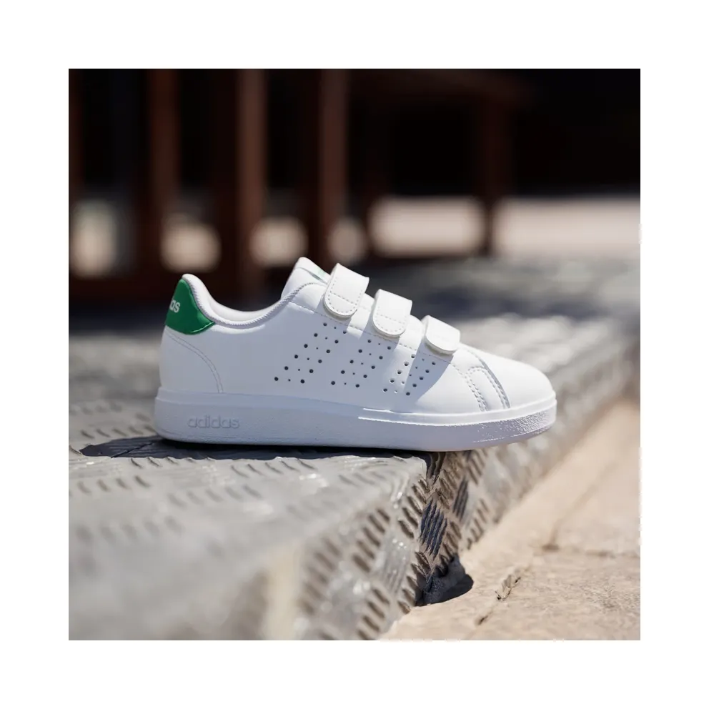 Adidas Advantage Base 2.0 Kids Cloud White / Cloud White / Green (IE9019)