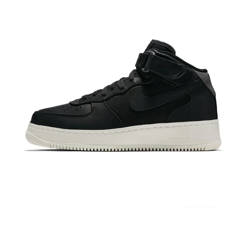 Nike Air Force 1 Mid Black Sail (Lab) Black/Black-Black-Sail (905619-001)