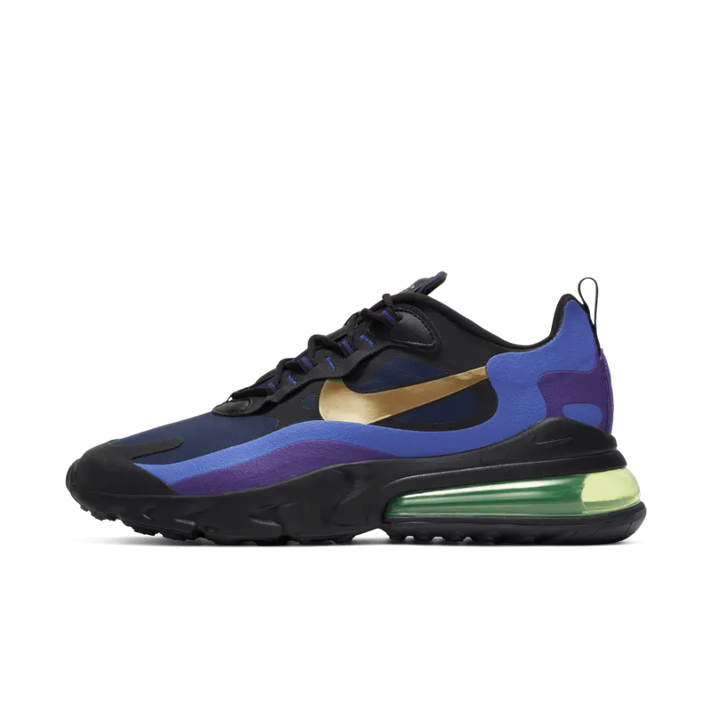 Nike Air Max 270 React Heavy Metal Black/Deep Royal Blue/Hyper Royal (AO4971-005)