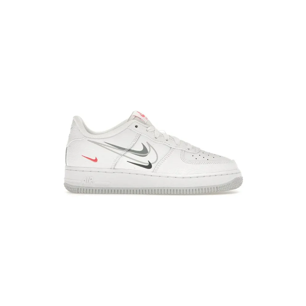 Nike Air Force 1 Low Multi-Swoosh White Particle Grey Photon Dust Bright Crimson (DO6486-100)