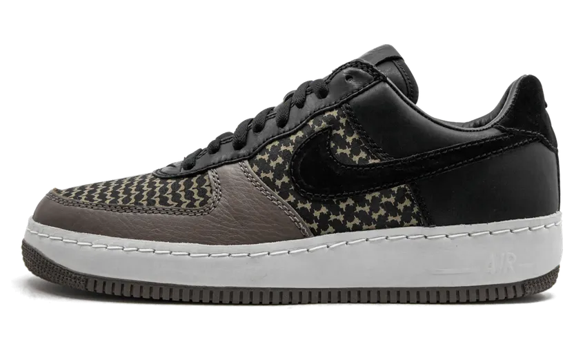 Nike Air Force 1 Low IO Premium ‘Undefeated’ Black/Black Green Bean-Olive Grey (313213-032)
