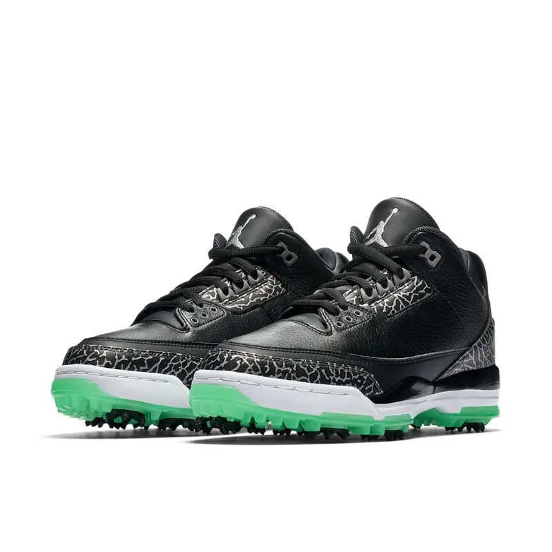 Jordan 3 Retro Golf Black Green Glow Black/Black-Green Glow (AJ3783-001)