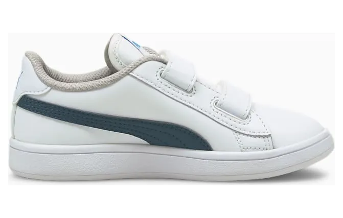 Puma Smash v2 Leather sportscchoenen Wit/Blauw (365173-30)