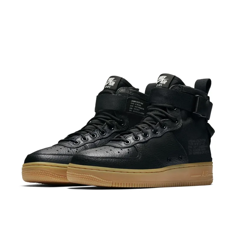 Nike SF Air Force 1 Mid Black Gum (W) Black/Black-Gum Light Brown (AA3966-002)