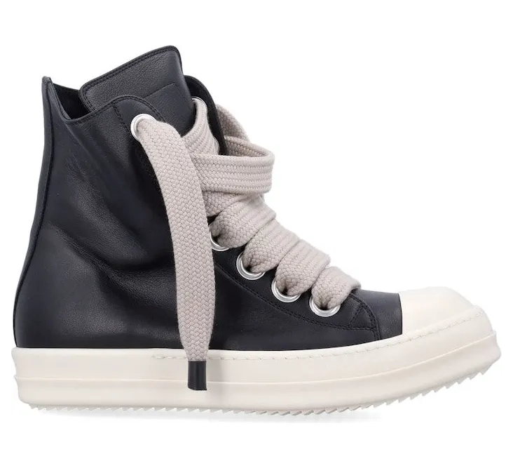 Rick Owens Jumbo Lace Sneakers Black Milk (RU02E1892 LCOW2 911)