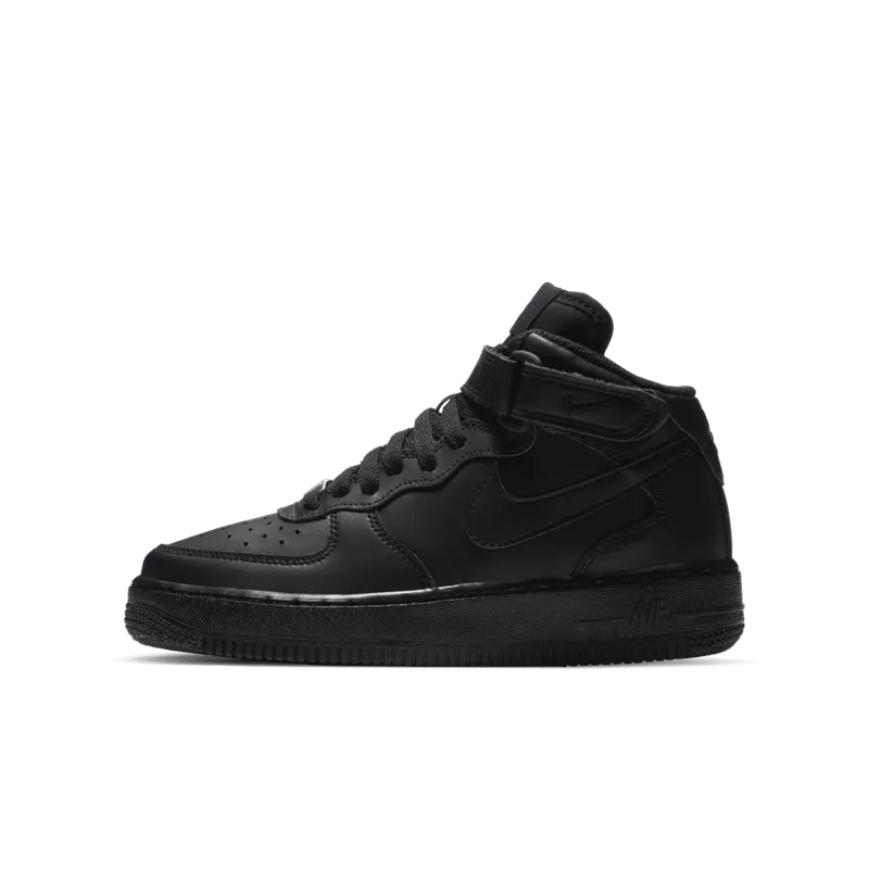 Nike Air Force 1 Mid Black 2014 (GS) Black/Black (314195-004)