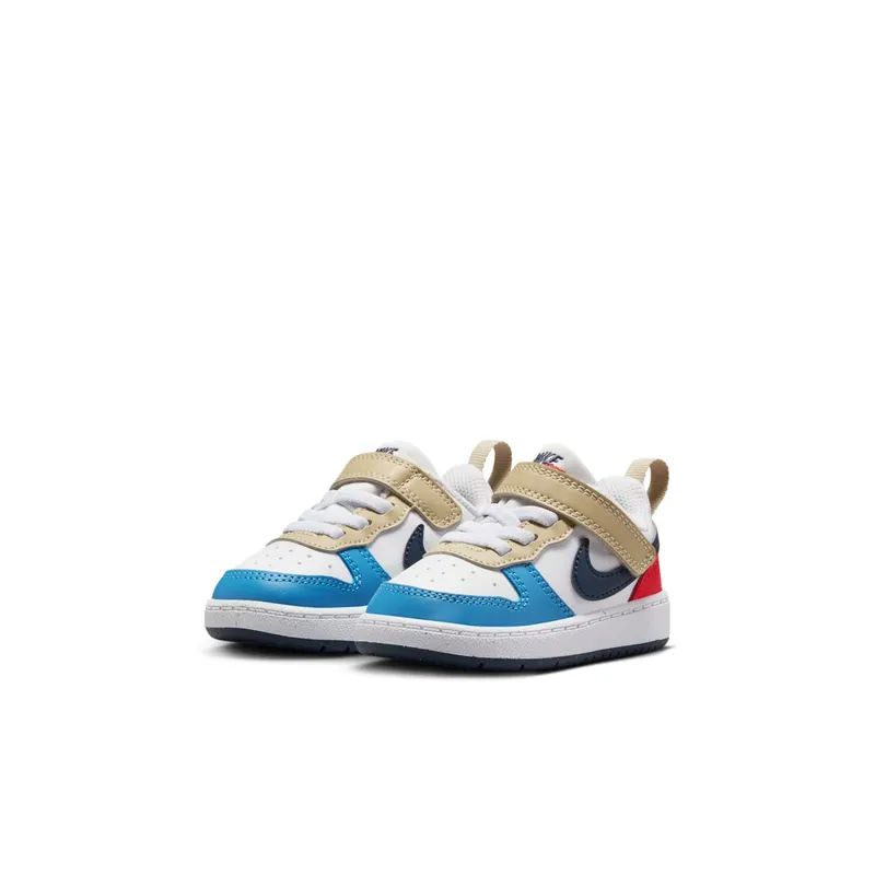 Nike Court Borough Low Recraft White Thunder Blue Light Crimson (DV5458-124)