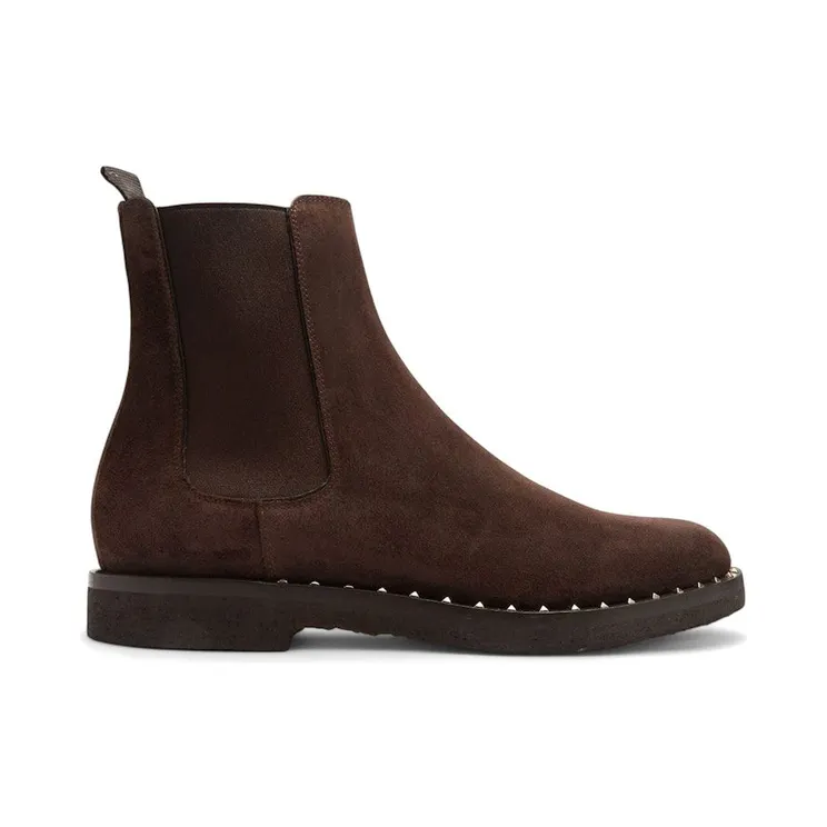 Valentino Garavani Suede Soul Rockstud Chelsea Boots Testa Di (NY0S0A38 ZFK 0TO)