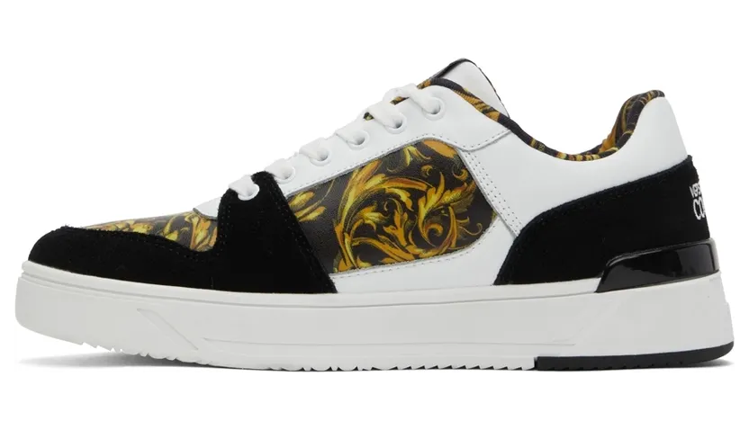 Versace Jeans Couture Black & White Garland Starlight Sneakers (E72YA3SJ4 EZP079) (3)