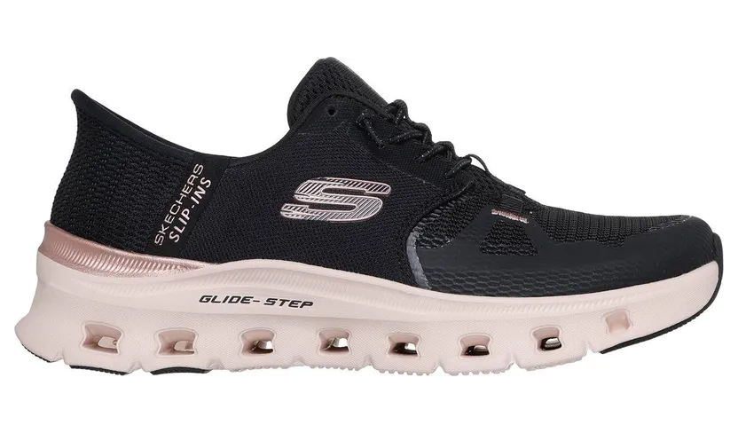 Skechers Slip-ins: Glide-Step Pro – Radiant Stride Sneaker Zwart/Roos Goud