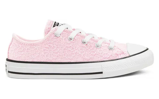Converse Daisy Crochet Chuck Taylor All Star Low Top für ältere Kinder Black Black (668284C)