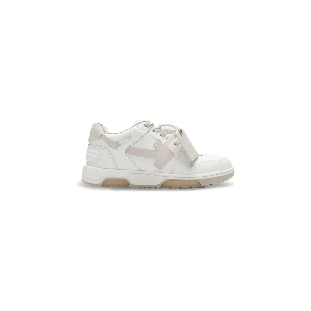 OFF-WHITE OOO Leather White Light Pink Beige (OMIA189C99LEA0040161)